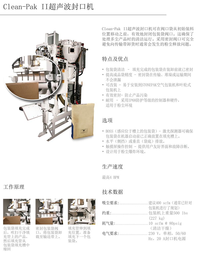  Clean-Pak II超声波封口机